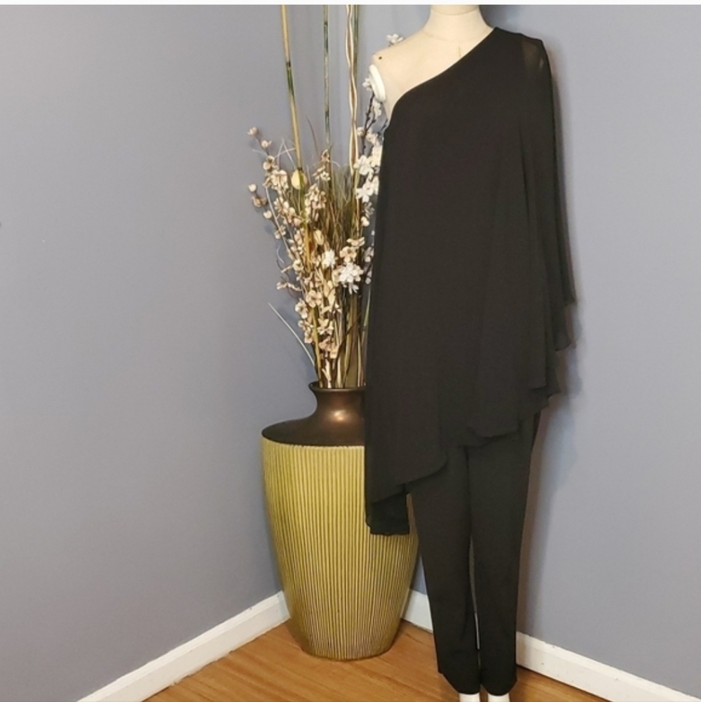 Lauren Ralph Lauren Tiered One Shoulder Jumpsuit Size 6 NWT - Picture 2 of 11
